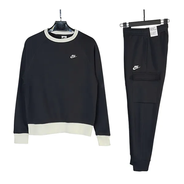 Bộ Thể Thao Nam Nike Fleece Long Sleeve FV5379-010/CD3130-010 Màu Đen Size S