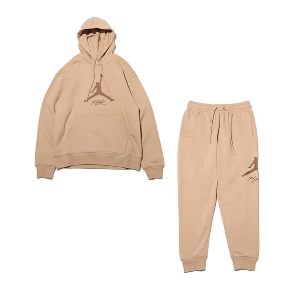 Bộ Thể Thao Nam Nike Jordan Essentials Men's Fleece Hoodie Màu Be Size L