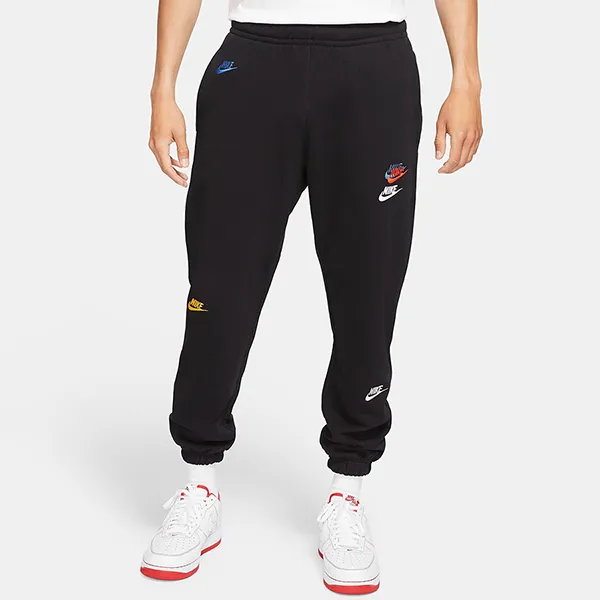 Bộ Thể Thao Nam Nike Sportswear Essentials Hooodie 3 Logo DD4667-010/ DD4677-010 Màu Đen Size XL (Form Á)