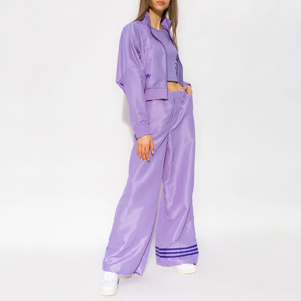 Bộ Thể Thao Nữ Adidas Adicolor Neuclassics Track Jacket + Wide Leg Pants IC5415 / IC5443 Màu Tím (Form Á) - Thời trang - Vua Hàng Hiệu