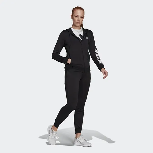 Bộ Thể Thao Nữ Adidas Essentials Logo French Terry Track Suit GM5575 Màu Đen Size S