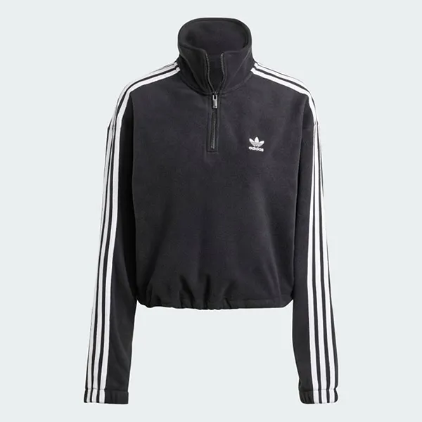 Bộ Thể Thao Nữ Adidas Polar Fleece 1/2 Zip Loose Sweatshirt IY7266 IX5512 Màu Đen Size M (Form Á)