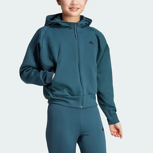 Bộ Thể Thao Nữ Adidas Z.N.E. Jacket + Pants IN5129 / IN5142 Màu Xanh Size L (Form Á) - Thời trang - Vua Hàng Hiệu