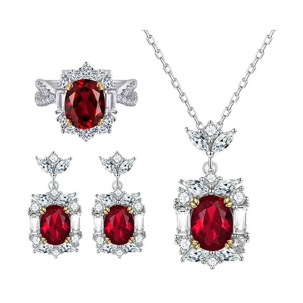 Bộ Trang Sức Nữ Kya Jewel Bling Queen S126 Màu Đỏ - Trang sức - Vua Hàng Hiệu