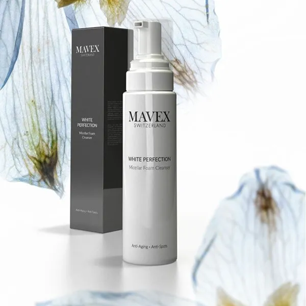 Bọt Rửa Mặt Trắng Da Mavex White Perfection Hỗ Trợ Giảm Dấu Hiệu Lão Hoá, Mờ Thâm 200ml - Sữa Rửa Mặt - Vua Hàng Hiệu