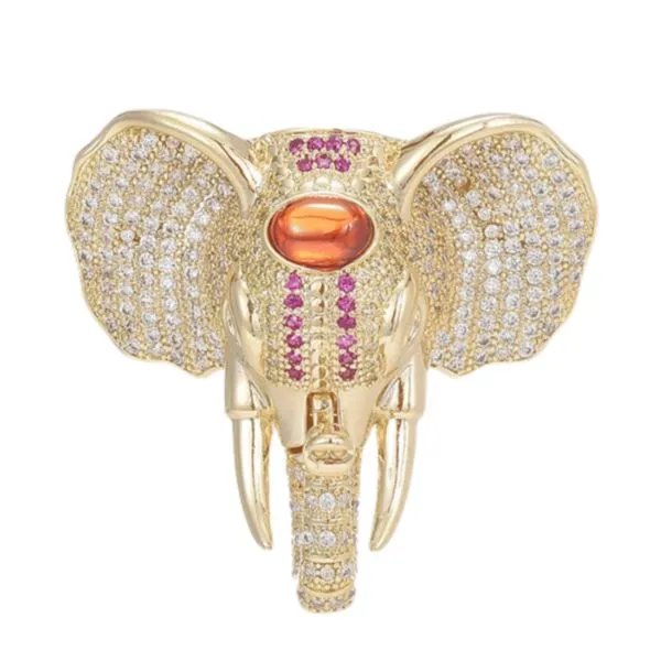 Cài Áo Nữ Meri Golden Elephant BR829 Màu Vàng Gold