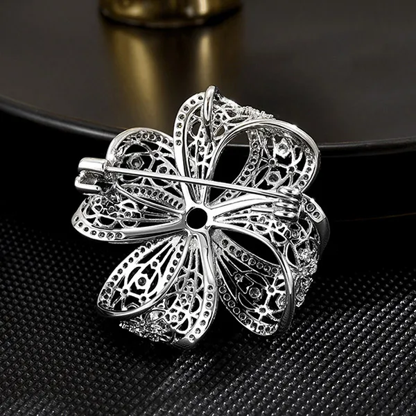 Cài Áo Nữ Meri Aristocratic Flower BR820 Màu Bạc - Phụ kiện - Vua Hàng Hiệu