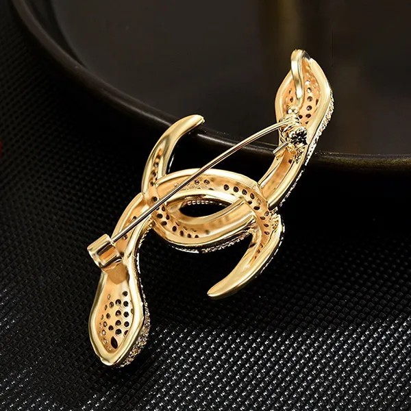 Cài Áo Nữ Meri áoJoined Serpents BR802 Màu Vàng Gold - Phụ kiện - Vua Hàng Hiệu