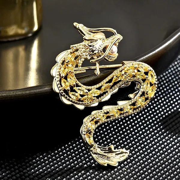 Cài Áo Nữ Meri Little Dragon BR795 Màu Vàng