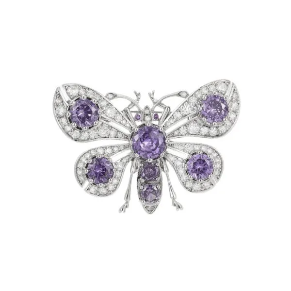 Cài Áo Nữ Meri Mystical Firefly BR817-T Màu Bạc Tím