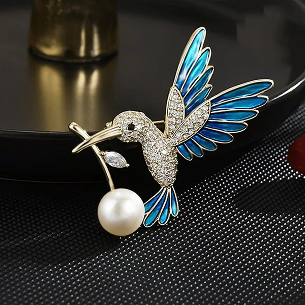 Cài Áo Nữ Meri Pearl Freedom BR826 Màu Xanh