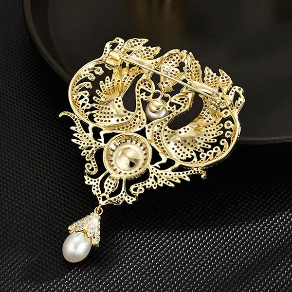 Cài Áo Nữ Meri Royal Phoenix BR819 Màu Vàng