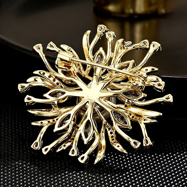 Cài Áo Nữ Meri Snowflake Pearl Elegance BR807 Màu Vàng Gold - Phụ kiện - Vua Hàng Hiệu