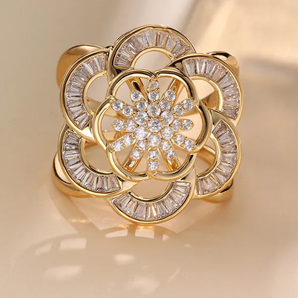 Cài Khăn Nữ Meri Golden Rose BR810 Màu Vàng Gold