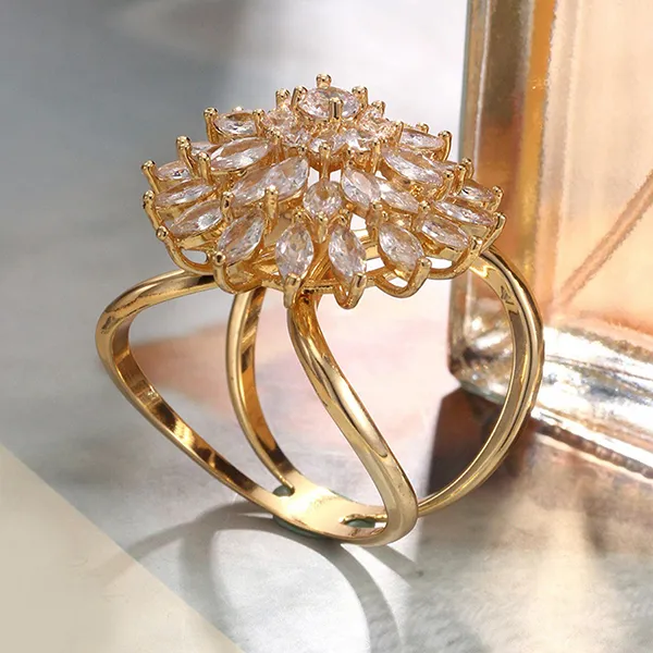 Cài Khăn Nữ Meri Sun Flower BR811 Màu Vàng Trắng