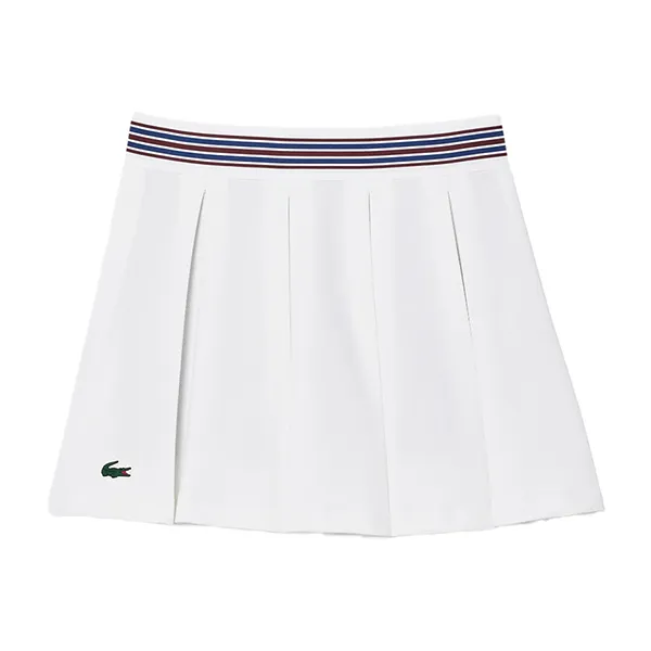 Chân Váy Xếp Ly Nữ Lacoste Women's Lined Piqué Tennis Skirt JF0990 51 001 Màu Trắng Size 38