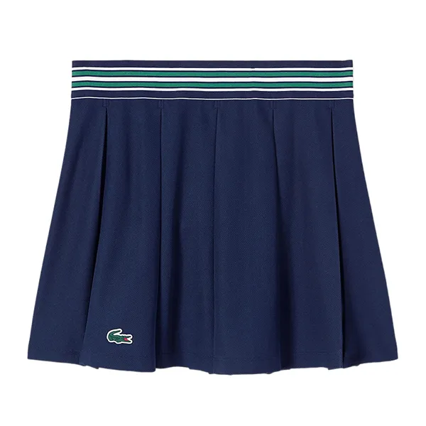 Chân Váy Xếp Ly Nữ Lacoste Women's Lined Piqué Tennis Skirt JF0990 51 423 Màu Xanh Navy Size 34
