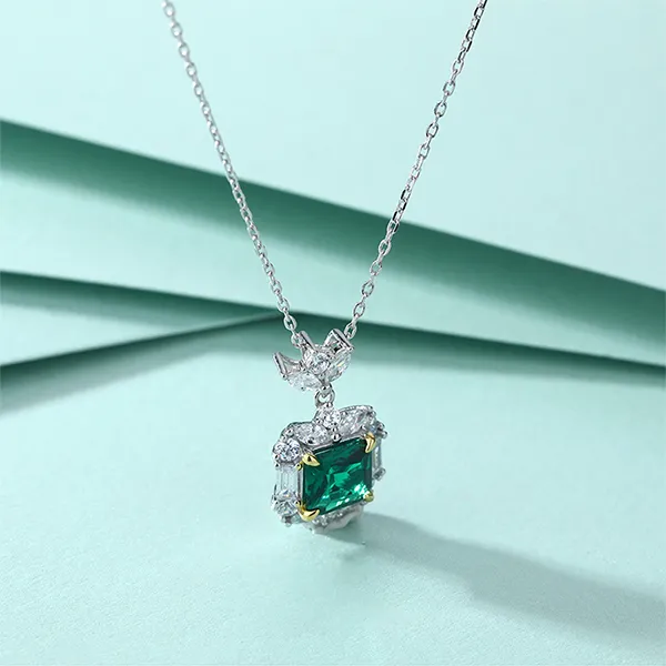 Dây Chuyền Nữ Kya Jewel Classic Glitzy SN127 Màu Bạc Phối Xanh