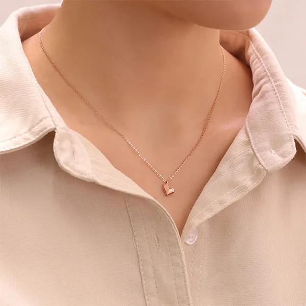 Dây Chuyền Nữ Morina Rose Gold 14K Necklace D2404 Màu Vàng Hồng - Trang sức - Vua Hàng Hiệu