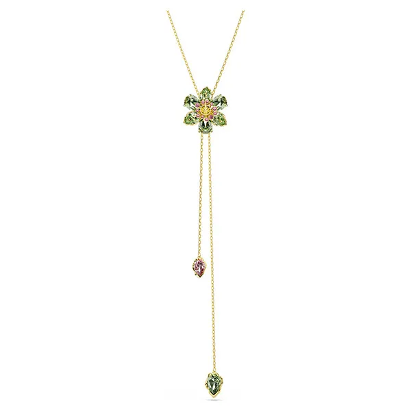 Dây Chuyền Nữ Swarovski Idyllia Y Pendantmixed Cuts, Flower, Multicolored, Gold-Tone Plated 5717158 Phối Màu - Trang sức - Vua Hàng Hiệu