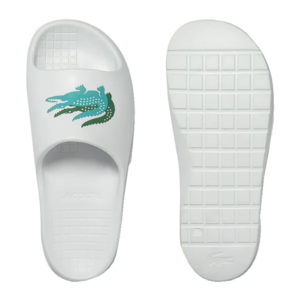 Dép Quai Ngang Lacoste Serve Slide 1.0 45CMA0005 1R4 Màu Trắng Size 6