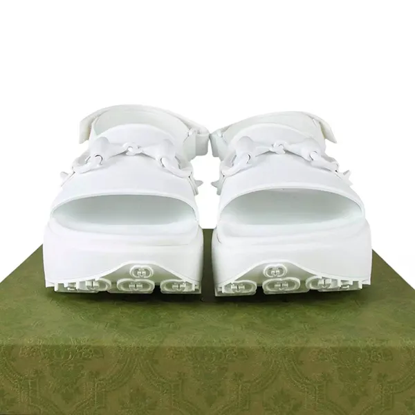 Dép Sandal Nữ Gucci Horsebit Rubber Platform White Màu Trắng Size 36 - Dép - Vua Hàng Hiệu