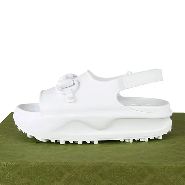 Dép Sandal Nữ Gucci Horsebit Rubber Platform White Màu Trắng Size 36 - Dép - Vua Hàng Hiệu