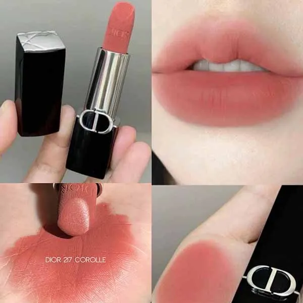 Set Son Dior Rouge Dior Lipstick Velvet Finish Màu 999 Đỏ Tươi + 720 Hồng Khô + 217 Hồng San Hô + 228 Đỏ Nâu + 188 Cam Đất ( 5 x 1.5g)