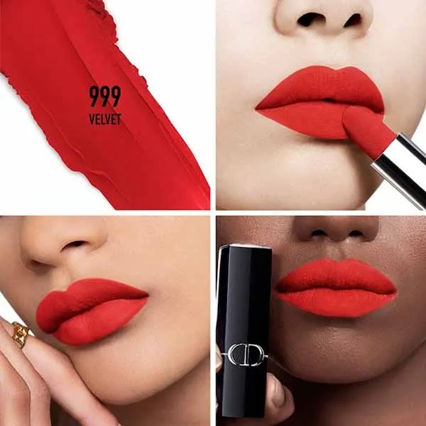Set Son Dior Rouge Dior Lipstick Velvet Finish Màu 999 Đỏ Tươi + 720 Hồng Khô + 217 Hồng San Hô + 228 Đỏ Nâu + 188 Cam Đất ( 5 x 1.5g)