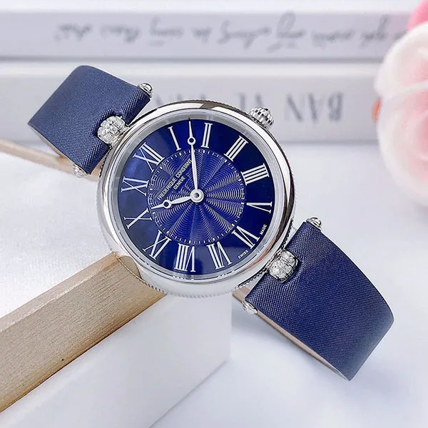 Đồng Hồ Nữ Frederique Constant Classics Art Deco Round FC-200MPN2AR2D6 Màu Xanh Navy