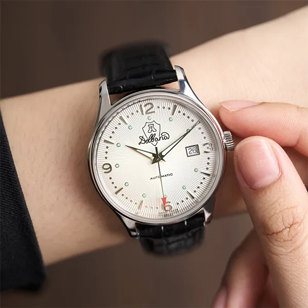 Đồng Hồ Nam Delbana Della Balda 40mm Watch 41603.722.6.014 Màu Đen Phối Bạc