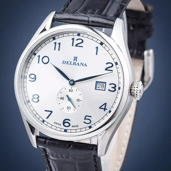Đồng Hồ Nam Delbana Fiorentino 42mm Watch 41601.682.6.062 Màu Đen Phối Bạc