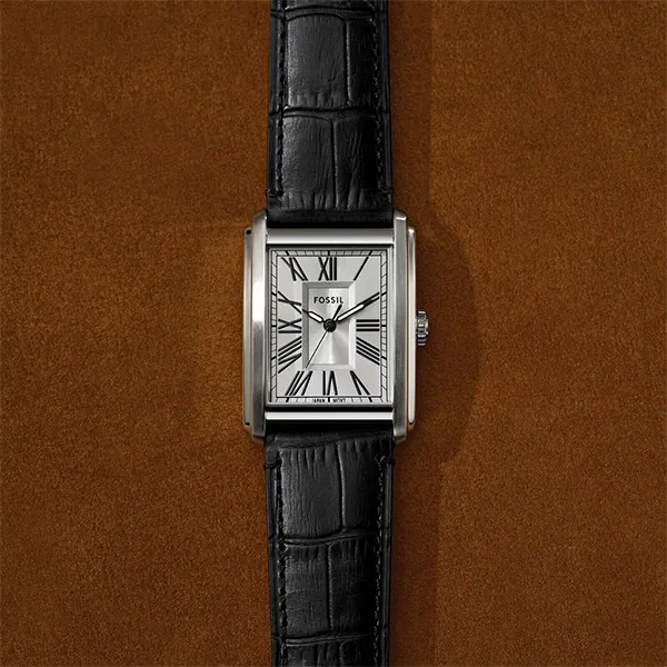 Đồng Hồ Nam Fossil Carraway Vintage Watch FS6078 Màu Đen Bạc