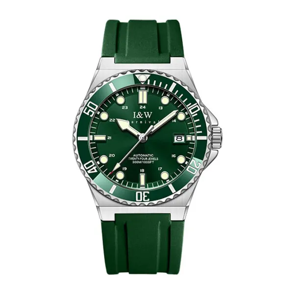 Đồng Hồ Nam I&W Carnival Automatic IW726G-DS (IW726G6) Màu Xanh Lá Phối Bạc