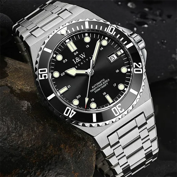 Đồng Hồ Nam I&W Carnival Automatic IW726G-DT (IW726G4) Màu Bạc Đen