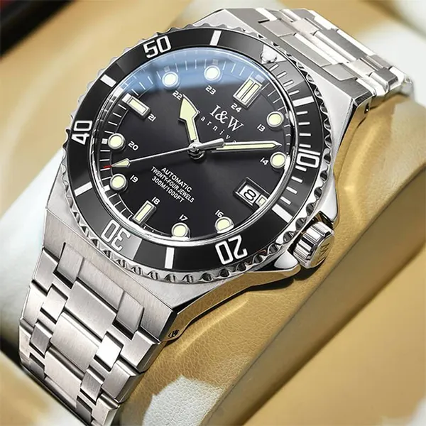 Đồng Hồ Nam I&W Carnival Automatic IW726G-DT (IW726G4) Màu Bạc Đen