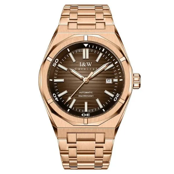 Đồng Hồ Nam I&W Carnival Automatic Watch IW711G-DT (IW711G13) Màu Vàng Nâu