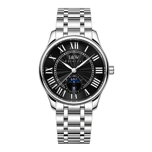 Đồng Hồ Nam I&W Carnival Automatic Watch IW717G-DT (IW717G5) Màu Bạc/Đen