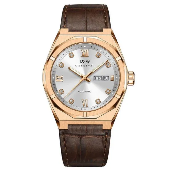 Đồng Hồ Nam I&W Carnival Automatic Watch IW751G-DD (IW751G28) Màu Nâu Bạc