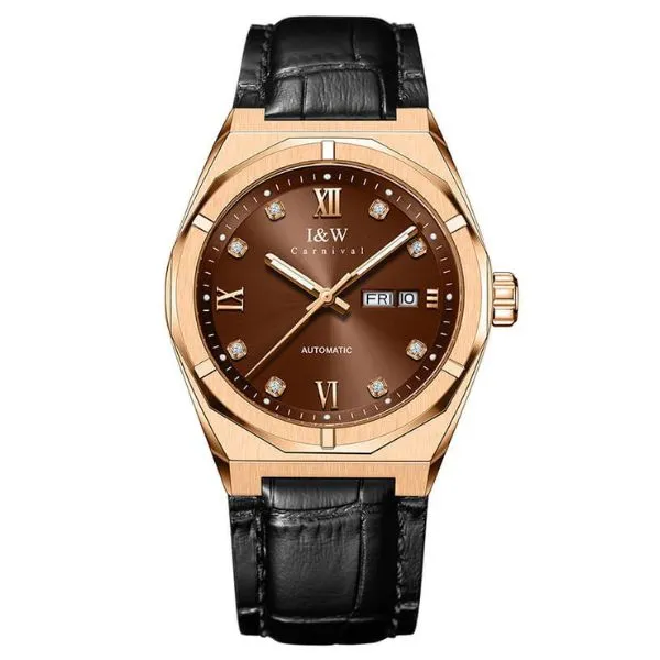 Đồng Hồ Nam I&W Carnival Automatic Watch IW751G-DD (IW751G33) Màu Đen Nâu