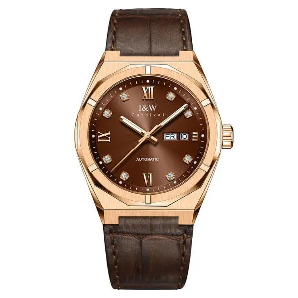 Đồng Hồ Nam I&W Carnival Automatic Watch IW751G-DD (IW751G34) Màu Nâu - Vàng
