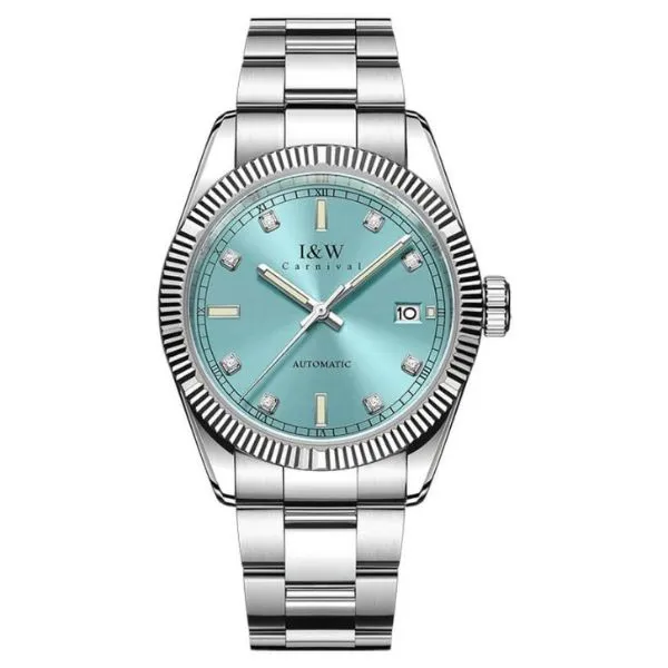 Đồng Hồ Nam I&W Carnival Automatic Watch IW786G-DT (IW786G2) Màu Bạc Xanh Ngọc - Đồng hồ - Vua Hàng Hiệu
