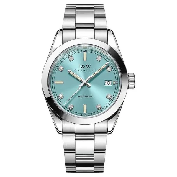 Đồng Hồ Nam I&W Carnival Automatic Watch IW786G-DT (IW786G7) Màu Bạc Xanh Ngọc - Đồng hồ - Vua Hàng Hiệu