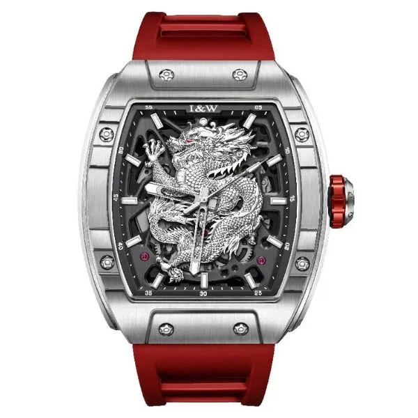 Đồng Hồ Nam I&W Carnival Automatic Watch IW787GT-DS (IW787GT1) Màu Đỏ Bạc
