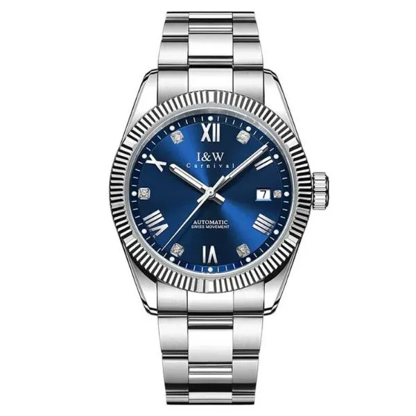 Đồng Hồ Nam I&W Carnival Automatic Watch IW788G-DT (IW788G1) Màu Bạc Xanh