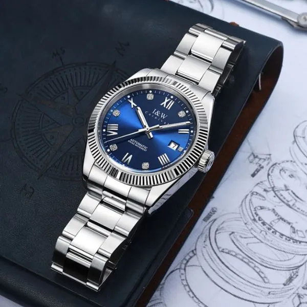Đồng Hồ Nam I&W Carnival Automatic Watch IW788G-DT (IW788G5) Màu Xanh Bạc