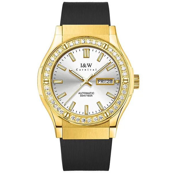 Đồng Hồ Nam I&W Carnival IW55851G-DS – Automatic (IW55851G31) Màu Đen Vàng