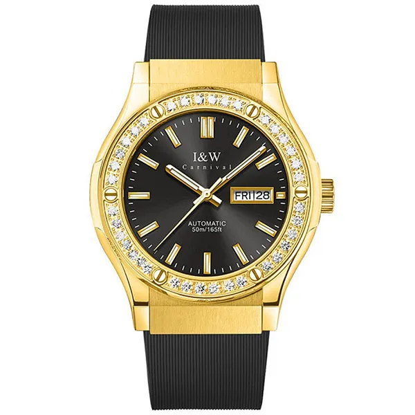 Đồng Hồ Nam I&W Carnival IW55851G-DS – Automatic (IW55851G32) Màu Đen Vàng