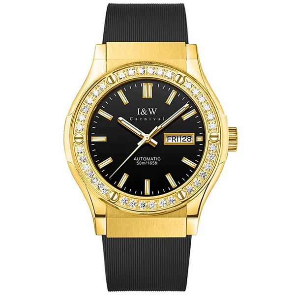 Đồng Hồ Nam I&W Carnival IW55851G-DS – Automatic (IW55851G34) Màu Đen Vàng