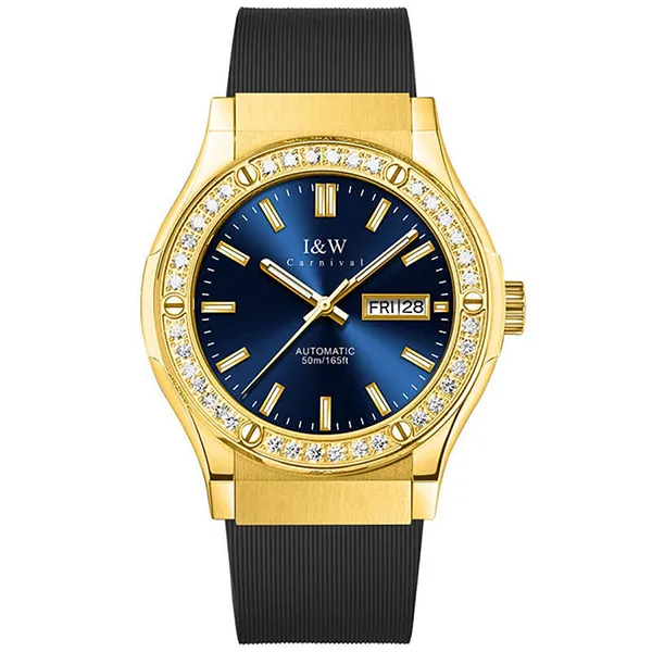 Đồng Hồ Nam I&W Carnival IW55851G-DS – Automatic (IW55851G35) Màu Xanh Navy-Vàng